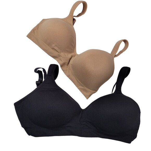 Carole Hochman Seamless Wire-Free Molded Cups Comfort Bra  Medium 2-Pack - Picture 2 of 12